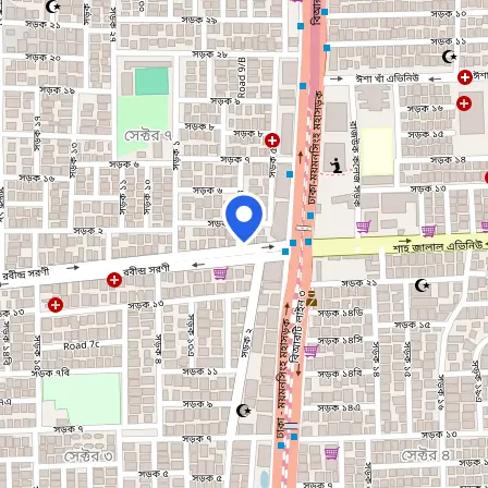 Map showing the location of IDP IELTS Bangladesh Uttara - Penston English Institute in Dhaka