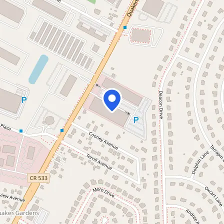 Map showing the location of PSI Testing Center in Trenton