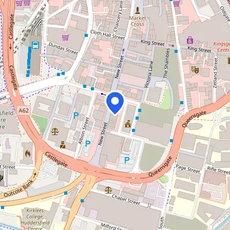 Map showing the location of Pearson Professional Centre - Huddersfield in Huddersfield