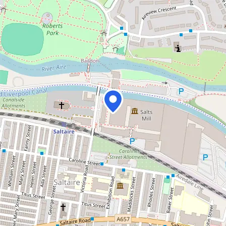 Map showing the location of Surpass Test Centre in Shipley