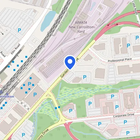 Map showing the location of Prometric Test Center in Hyattsville