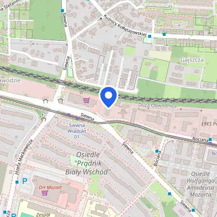 Map showing the location of Pearson VUE Kraków in Krakow