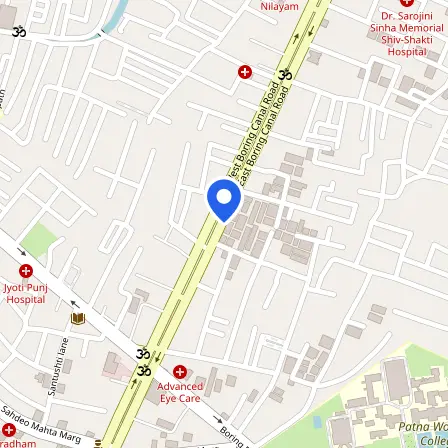 Map showing the location of Pearson VUE Exam Center in Patna