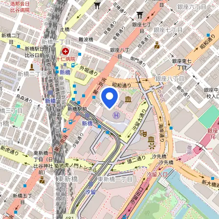 Map showing the location of Pearson Professional Centers-Tokyo in Minato