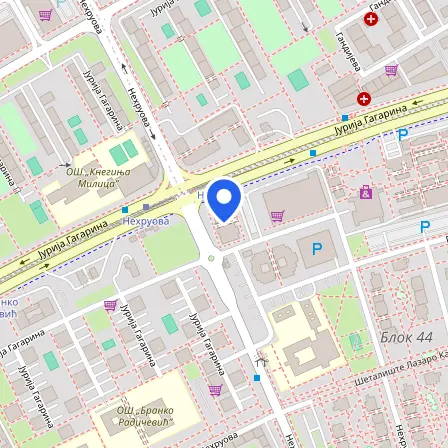 Map showing the location of PearsonVue in Belgrade