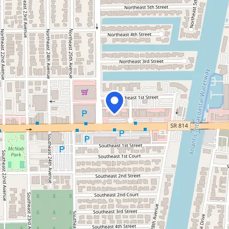 Map showing the location of Premier Testing.Org in Pompano Beach