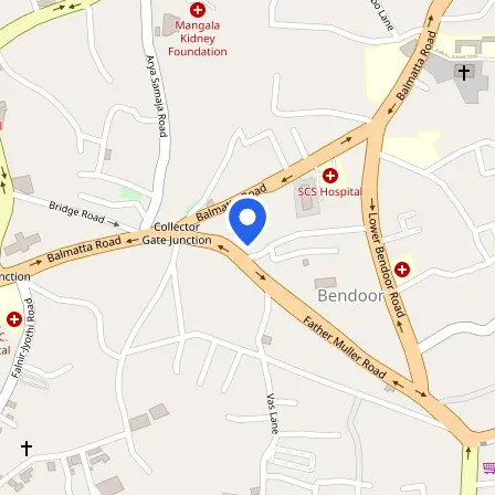 Map showing the location of IELTS Test Centre Mangaluru in Mangaluru