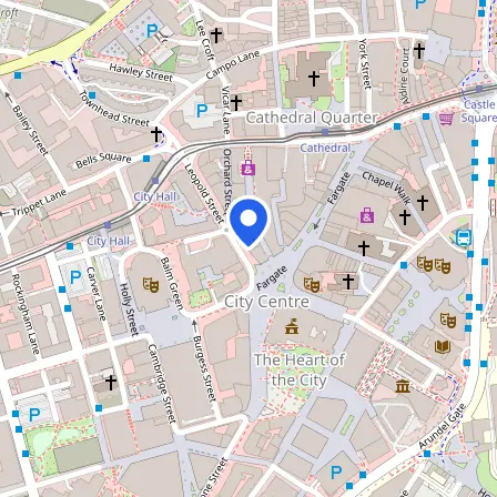 Map showing the location of Pearson Professional Centre in Sheffield