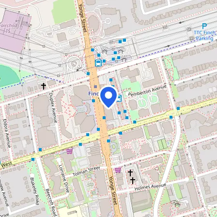 Map showing the location of IDP Education IELTS Testing Venue in Toronto