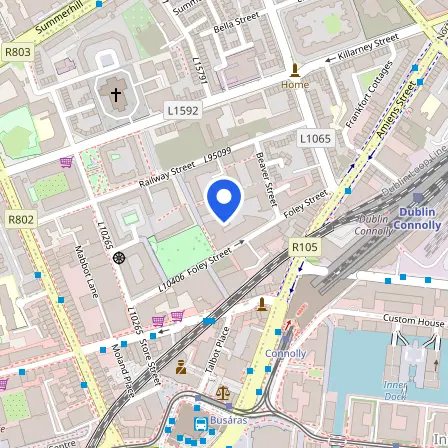 Map showing the location of International House Dublin in Dublin