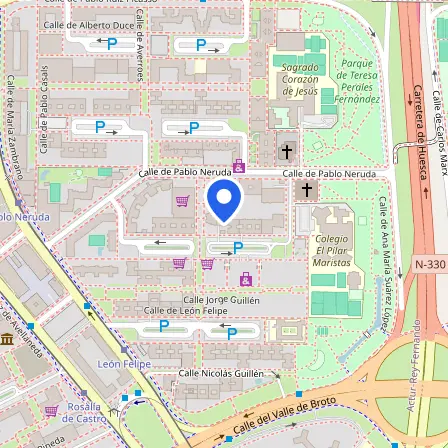 Map showing the location of B-est Examinations Center Zaragoza in Zaragoza