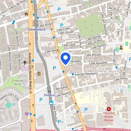 Map showing the location of Expertis Test Center - Hato Rey in Rio Piedras