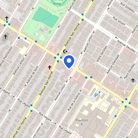 Map showing the location of Prometric Test Centre in Montreal
