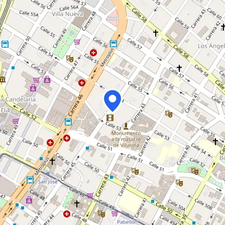 Map showing the location of Centro Colombo Americano in Medellín