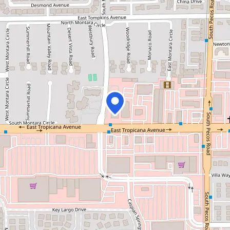Map showing the location of PSI Exams in Las Vegas