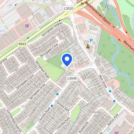 Map showing the location of Prometric Test Center: # 6607 in Blanchardstown