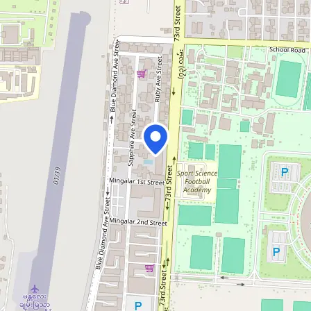 Map showing the location of RAI Test Center ( Mandalay ) in Mandalay