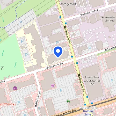 Map showing the location of Centennial College - IELTS Test Centre in Toronto