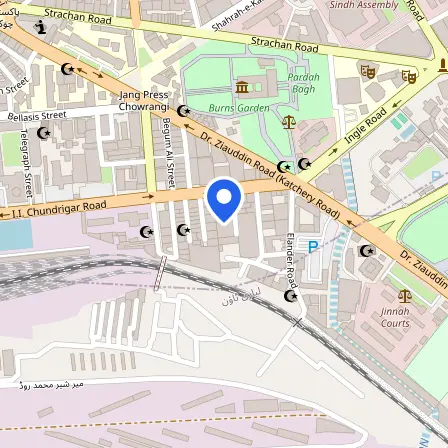 Map showing the location of Prometric Test Center in Karachi