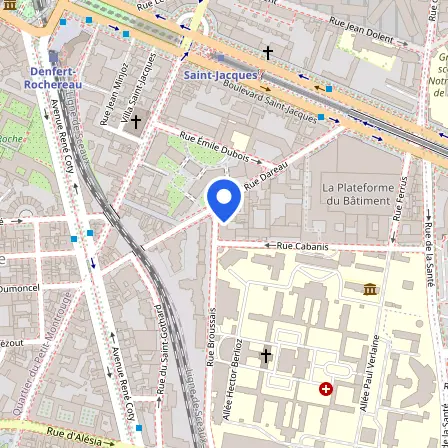 Map showing the location of Touchstone Educationals France in Paris