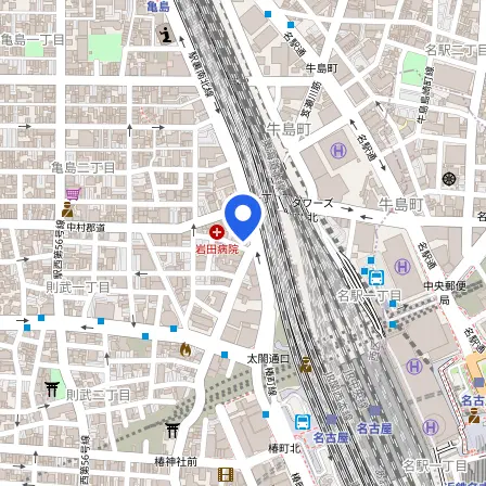 Map showing the location of Prometric Nagoya Ekimae Test Center in Nagoya