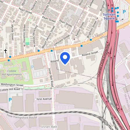 Map showing the location of PSI in Boston