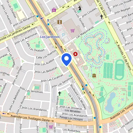 Map showing the location of Británico in Lima