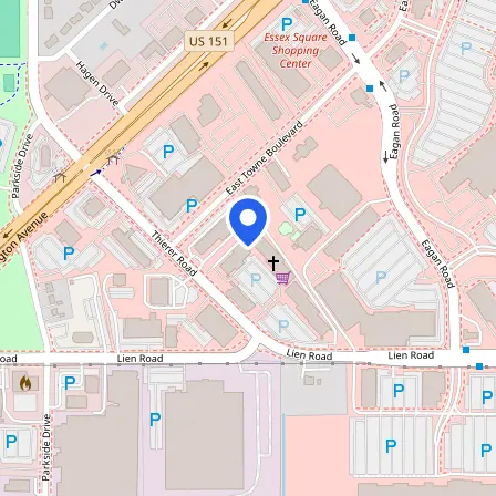 Map showing the location of Prometric Testing Center in Madison