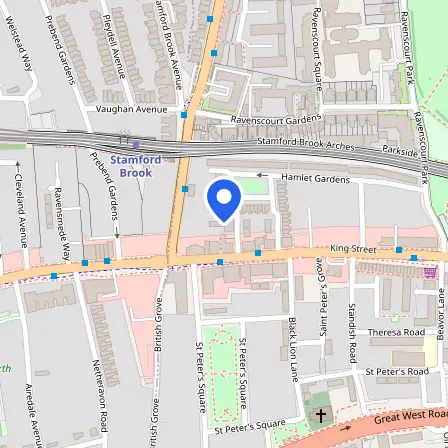 Map showing the location of LanguageCert SELT Test Centre Chiswick in London