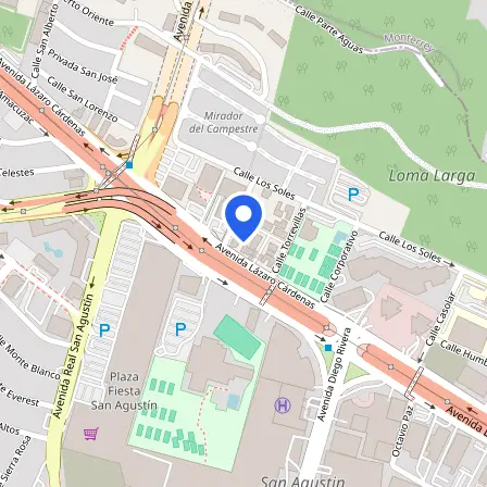 Map showing the location of IELTS Monterrey in San Pedro Garza García