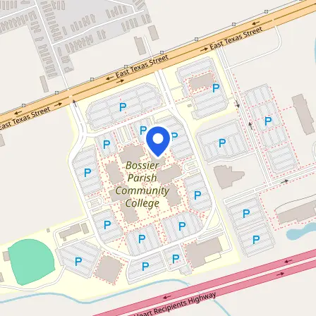 Map showing the location of Prometric Testing Center in Bossier City