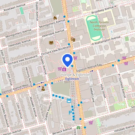 Map showing the location of Precise Solutions IELTS Toronto in Toronto