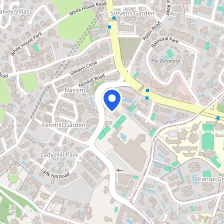Map showing the location of Pearson Test Centre (PTE) in Singapore