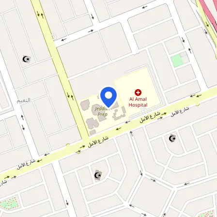 Map showing the location of British Council in Jeddah