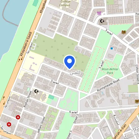 Map showing the location of Karachi Technologies & Testing Services KTTS in Karachi