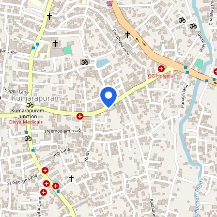 Map showing the location of IELTS Test Centre Thiruvananthapuram in Thiruvananthapuram