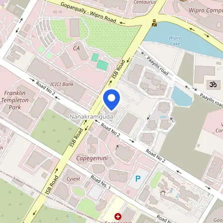 Map showing the location of Prometric Test Center in Hyderabad