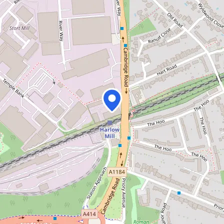 Map showing the location of Pearson Professional Centre - Harlow in Harlow