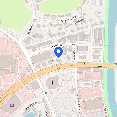 Map showing the location of Prometric Test Center in West Palm Beach