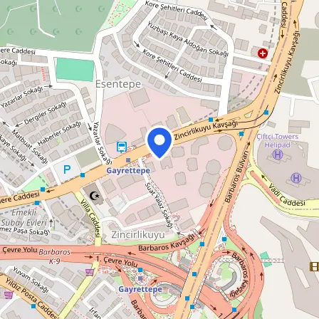 Map showing the location of Prometric Test Center in Şişli