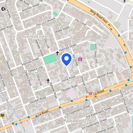 Map showing the location of IDP IELTS Test Centre, Accra in Accra