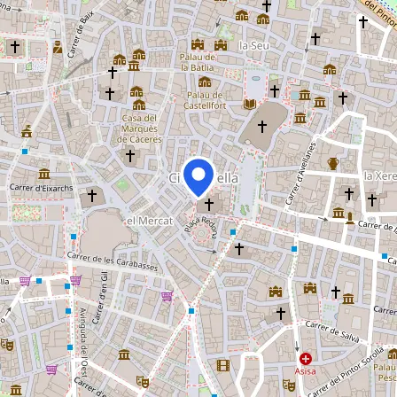 Map showing the location of Exams Factory in Valencia