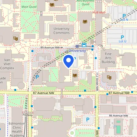 Map showing the location of Learning Assessment Centre in Edmonton