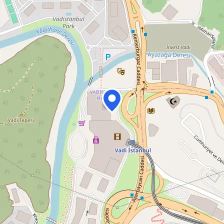 Map showing the location of IDP IELTS Istanbul European Side - Vadi Istanbul in Sarıyer