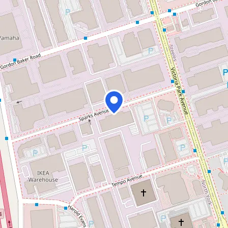 Map showing the location of UT Preparatory Academy in Toronto