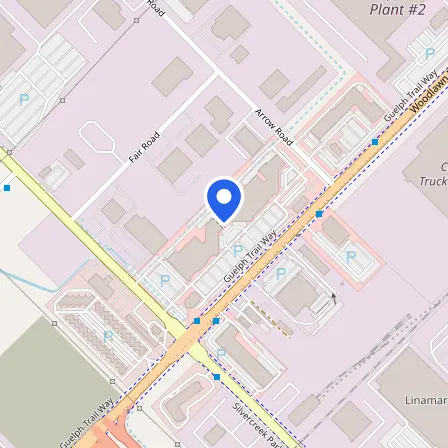 Map showing the location of BITTS Guelph IELTS Test Centre in Guelph