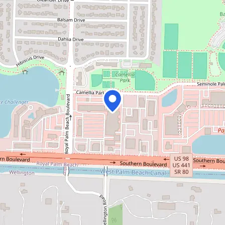 Map showing the location of Cleveland Educational Services, Inc. in Royal Palm Beach