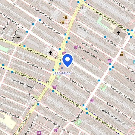 Map showing the location of Collège ELC in Montreal