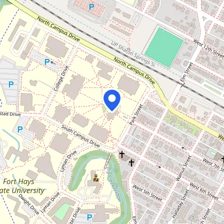 Map showing the location of Prometric Test Center in Hays