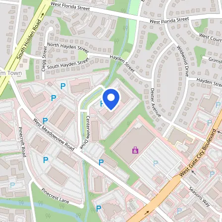 Map showing the location of Thomson Prometric in Greensboro